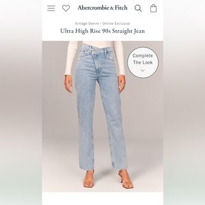 Abercrombie & Fitch 90’s Straight Ultra High Rise size 27 size 4